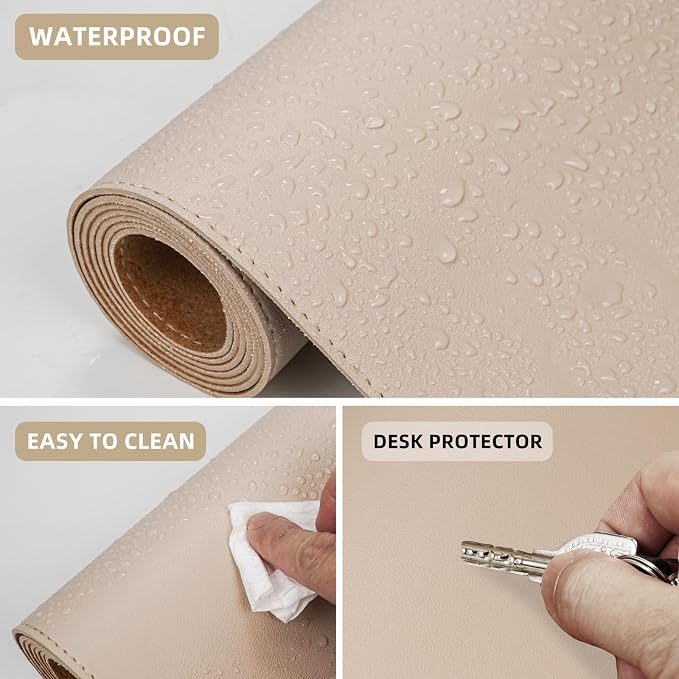 AFIING Leather Desk pad Protector, Large Non-Slip Office Desk Mat - Image 4