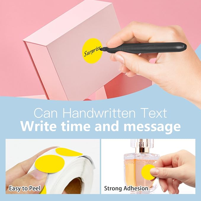 1 Inch Round Color Coding Labels, 1000 Dots Per Roll Yellow Color Coded Dot - Image 4