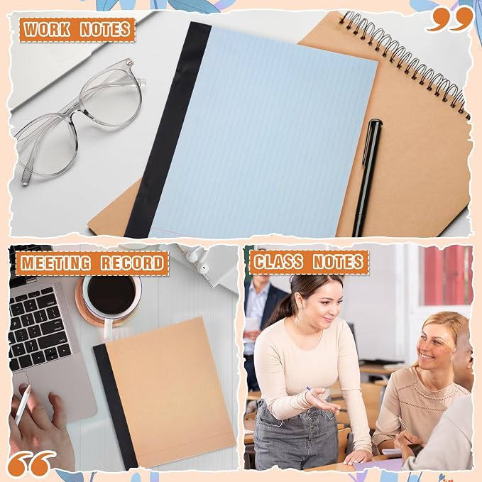 Lincia 12 Pcs 11" x 9.5" Legal Pads College Ruled Notepad Landscape Notebook - Image 6