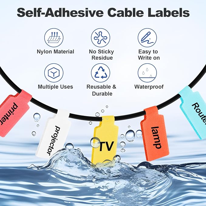 SZ.haitun 40 Pack Cable Labels Tags - Image 3
