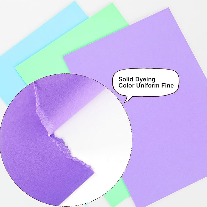 100 Sheets Colored Cardstock 8.5 "x 11", 65LB 180GSM Craft Bulk Construction - Image 4