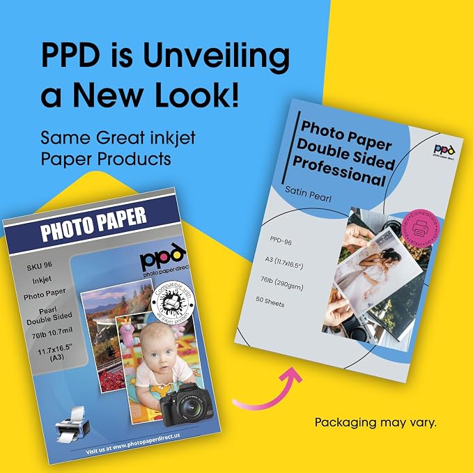 PPD Double Sided Photo Paper, Satin Pearl Brochure Paper 11 x 17 - Image 2