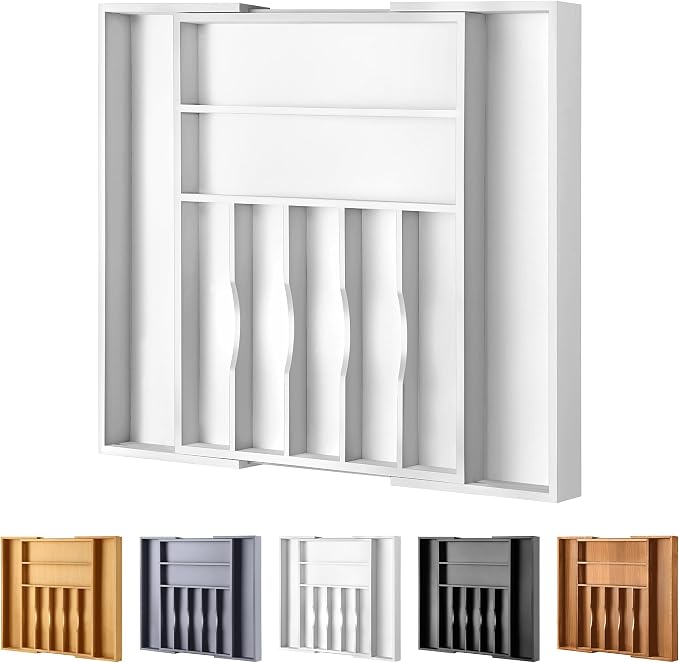 oridom Large Premium Bamboo Silverware Organizer by oridom