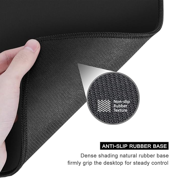 Auhoahsil Mouse Pad, 12 x 10 in Thick Rubber Premium-Textured Non-Slip Stitched - Image 5
