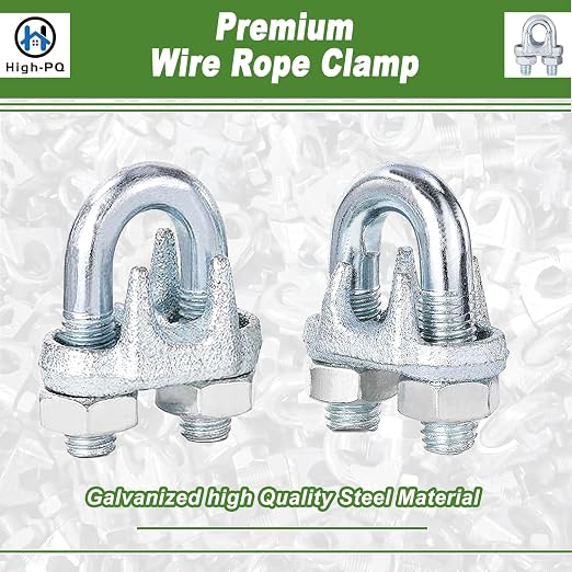30 PCS 1/8 Inch Wire Rope Clamps, M3 Heavy Duty Galvanized Wire Cable Clamps - Image 3