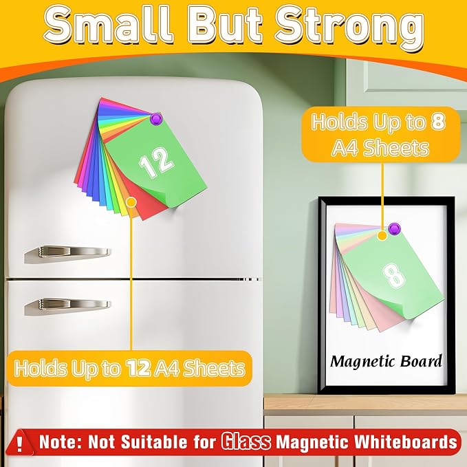 VNDUEEY 16 Pack Purple Fridge Magnets, Refrigerator Magnets Strong Whiteboard - Image 5