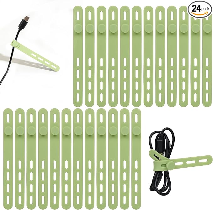 Donruby 24Pcs Silicone Cable Ties by Donruby