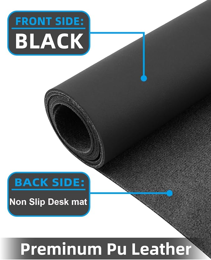 Extra Large Desk mat, Leather Desk Pad Protector, Office Desk Mat, Mouse Pad - Image 2