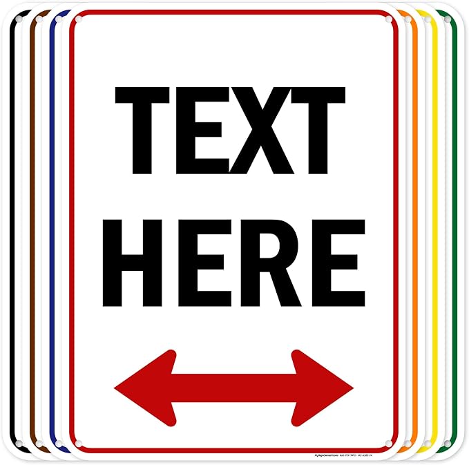 Custom Arrow, Custom Directional Sign, Two Way Arrow, 18x24 Inches, 55 mil by MySignCenter