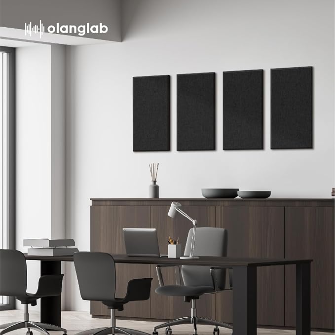 Olanglab Fiberglass Acoustic Wall Panels 4 Pack, 11.8'' x 23.6'' Sound Panels - Image 3
