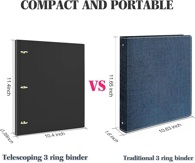 INFUN Telescoping 3 Ring Binder - Image 3
