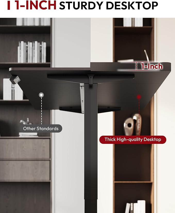 SANODESK Electric Standing Desk 60 x 24 Inches Whole-Piece Desktop Height - Image 6