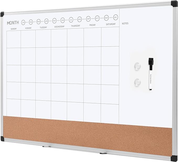 Amazon Basics 24" x 36" Monthly Whiteboard Calendar by AmazonBasics