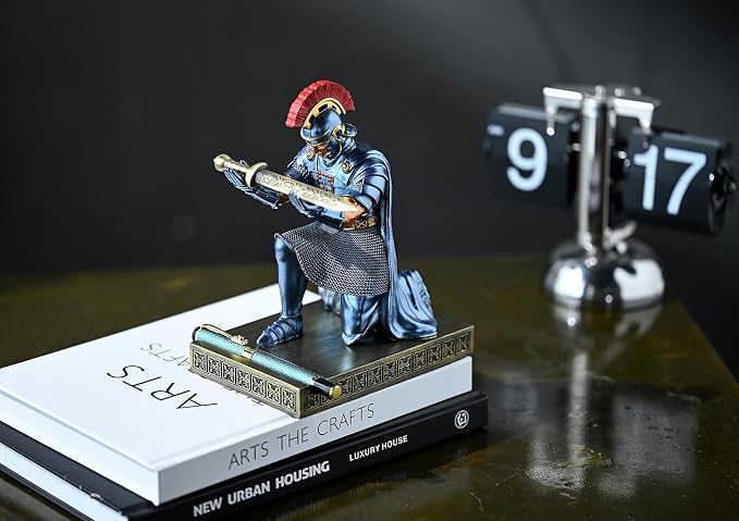 CYXStar Roman Praetorian Prefect Warrior Knight Pen Holder Desk Ornament Resin - Image 5