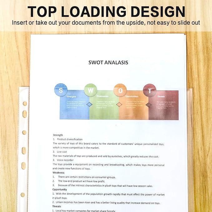 Sheet Protectors, PANDRI 1000 Pack Clear Heavy Duty Plastic Page Protectors - Image 4