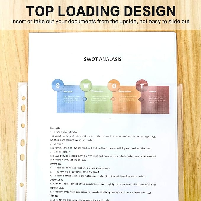 Sheet Protectors, PANDRI 700 Pack Clear Heavy Duty Plastic Page Protectors - Image 4