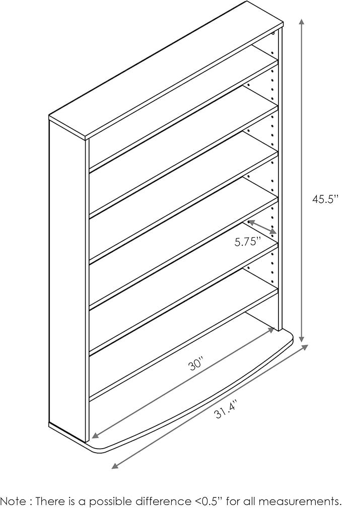 FURINNO JAYA 6-Tier Multimedia Storage Tower - Image 3