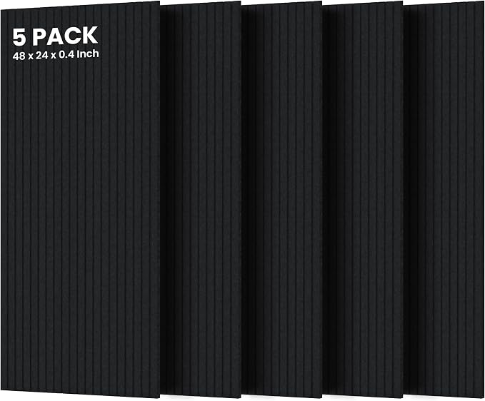 5 Pack Acoustic Panels, Premium Wall Sound Absorbing Panels, Decorative Sound by TO-TH