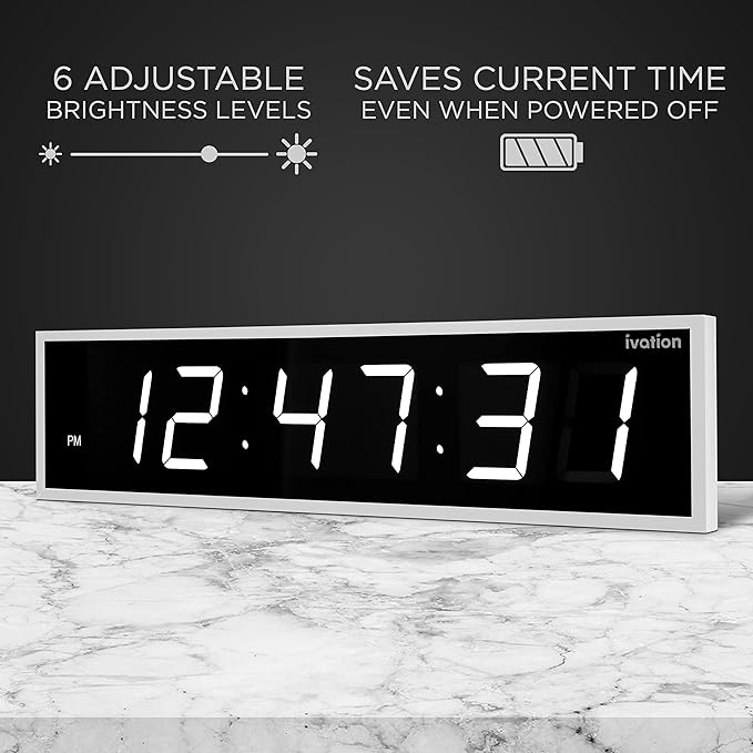 Ivation Oversized 36" Large Digital LED Clock | Big Digital Clock - Image 4