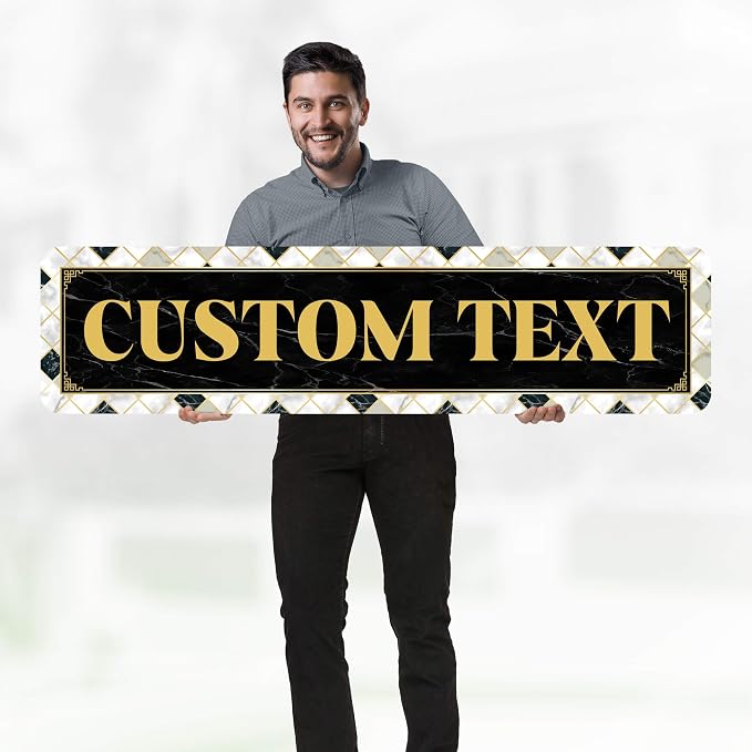 Custom Sign, Custom Street Sign, 11 Font Colors, 13 Font Styles, 4 Hole Options - Image 2