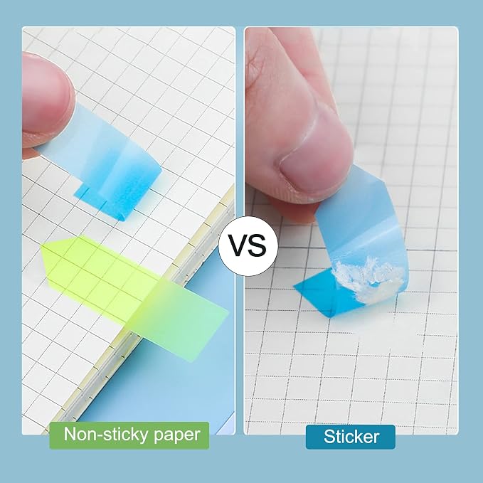 Golcellia Fluorescent Translucent Sticky Note Flags, Arrow Index Tabs, Page - Image 3