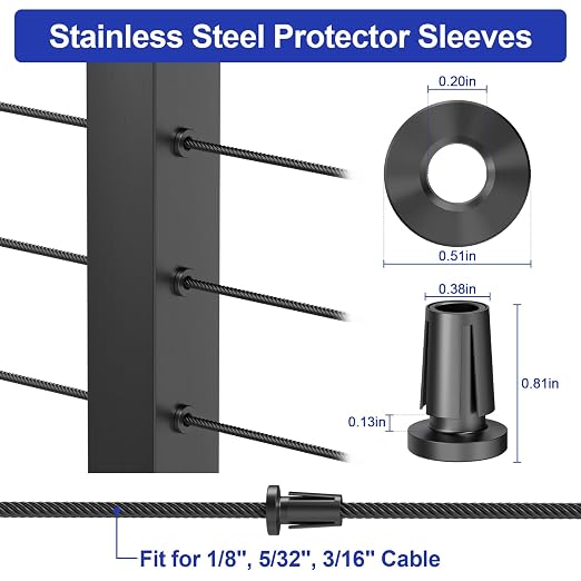 BLIKA Upgraded 20 Pack Stainless Steel Black Protector Sleeves - Image 2