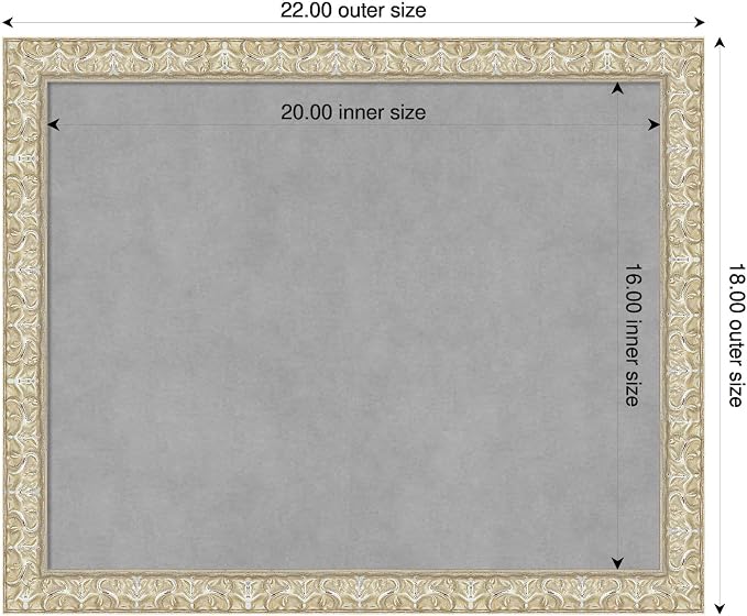 Amanti Art Silver Framed Magnetic Board 18x22 Small Vision Board - Image 2