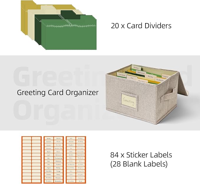 Vienrose Greeting Card Organizer Storage Box - Image 3