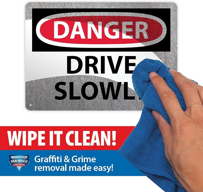 Custom OSHA Style Danger Sign 12" x 18" Plastic Sign, Customizable "Your Text - Image 7