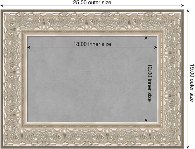 Amanti Art Silver Framed Magnetic Board 19x25 Small Vision Board - Image 2