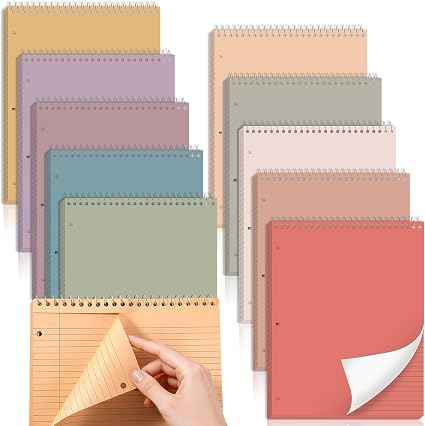 10-Pack Top-Bound Spiral Legal Pads, 8.5 x 11 in, Retro