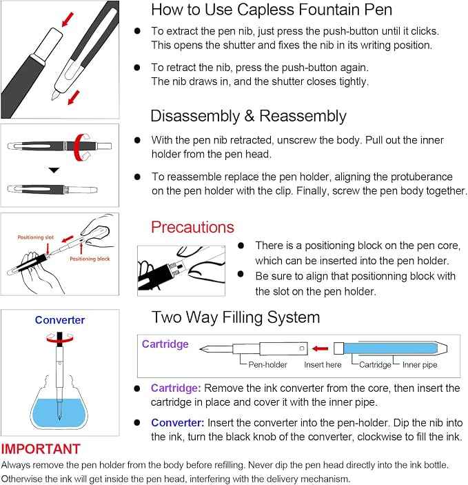 JINHAO 20 Press Fountain Pen, Retractable Capless Resin Pen