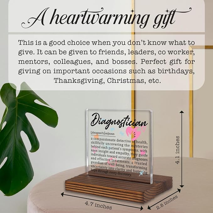 Diagnostician Gifts, Appreciation Desk Decor - Image 4