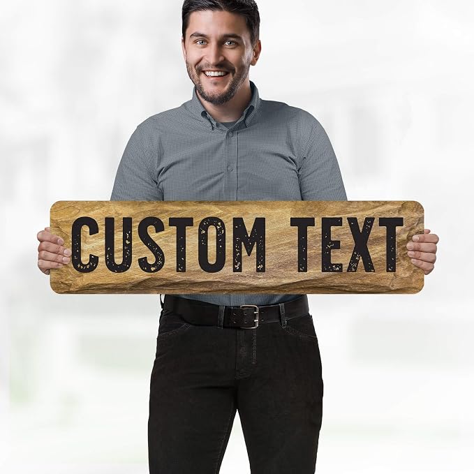 Custom Sign, Custom Street Sign, 11 Font Colors, 13 Font Styles, 4 Hole Options - Image 2