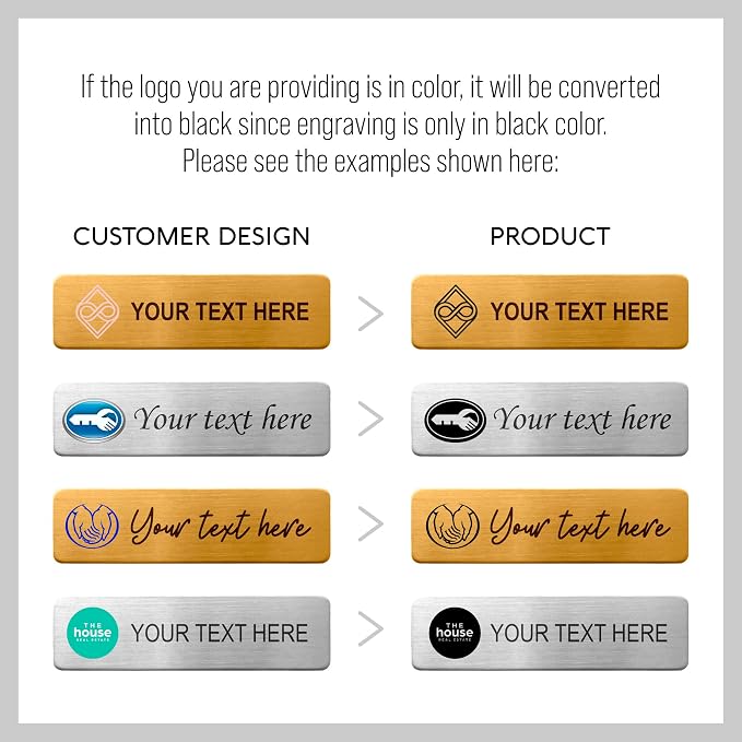 Custom Engraved ID Name Tag Badges Identification Personalized - Image 3