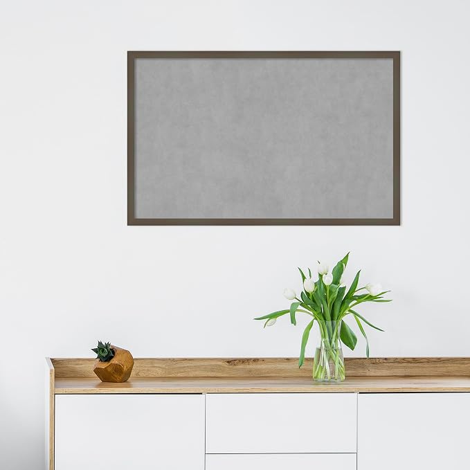 Amanti Art Grey Framed Magnetic Board 21x33 Large Vision Board - Image 5