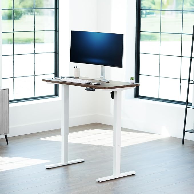 VIVO Electric 43 x 24 in Rustic Standing Desk, Memory Height Adjustment - Image 2