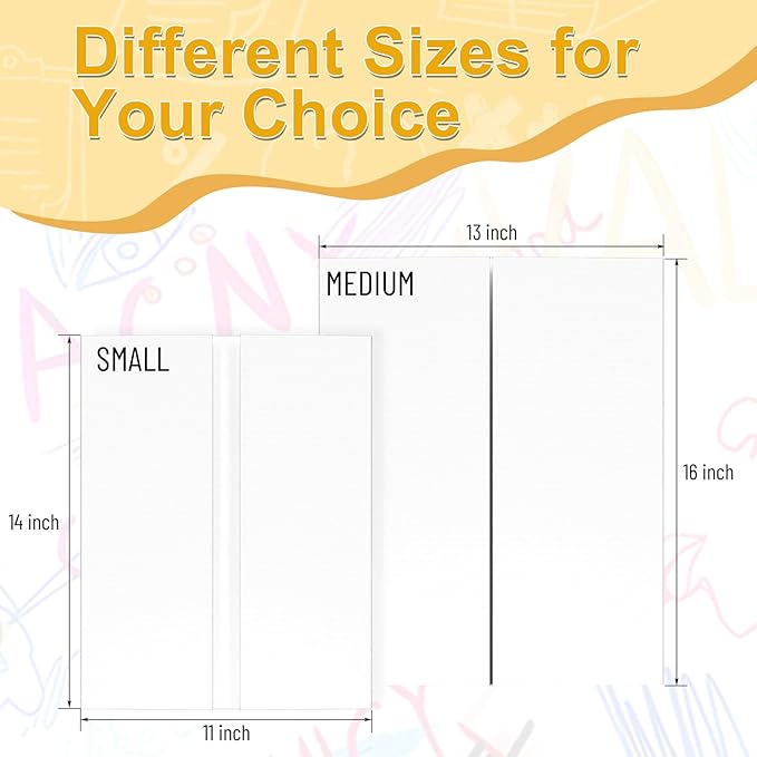 AKONEGE 3Pcs Small Trifold Poster Board, 21 x 14 inches White Tri Fold Poster - Image 3
