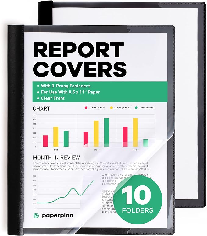 Report Covers -, 8.5 x 11 Letter Size, Resumes & Keeping Your Documents Neat by PaperPlan