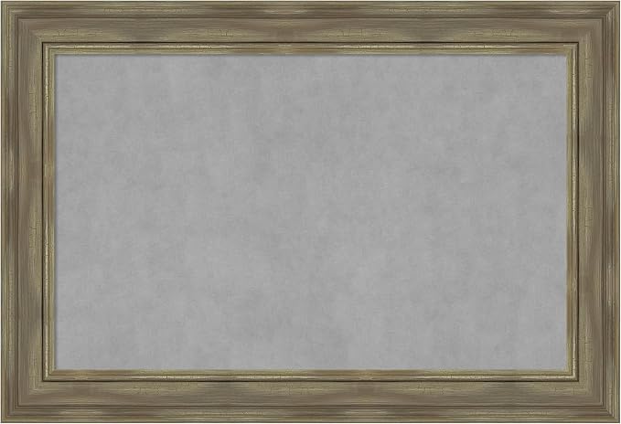 Amanti Art Grey Framed Magnetic Board 26x38 Large Vision Board by AmantiArt