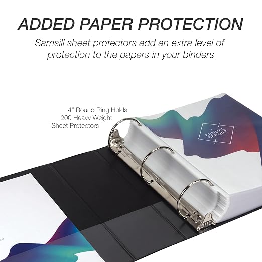 Samsill 4 Inch 3 Ring Binder, Made in USA, Economy Round Ring, 675 Sheet - Image 7