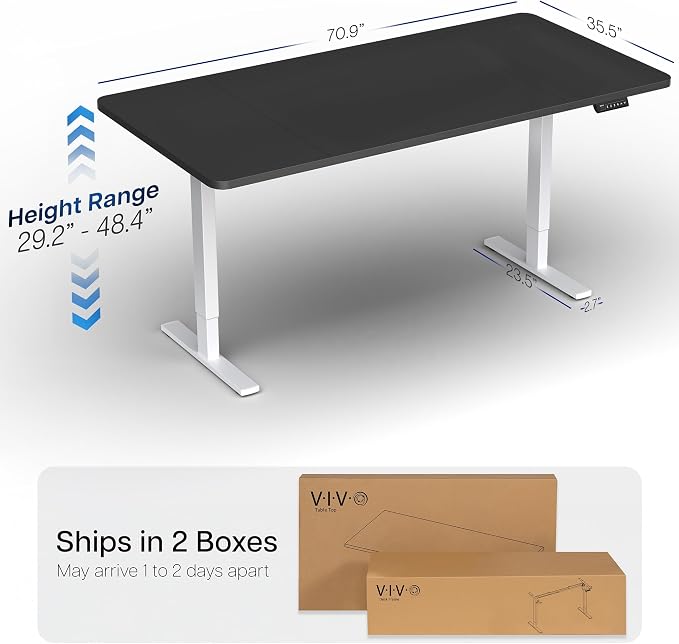 VIVO Electric 71 x 36 in Standing Desk, Memory Height Adjustment, 1B Series - Image 3