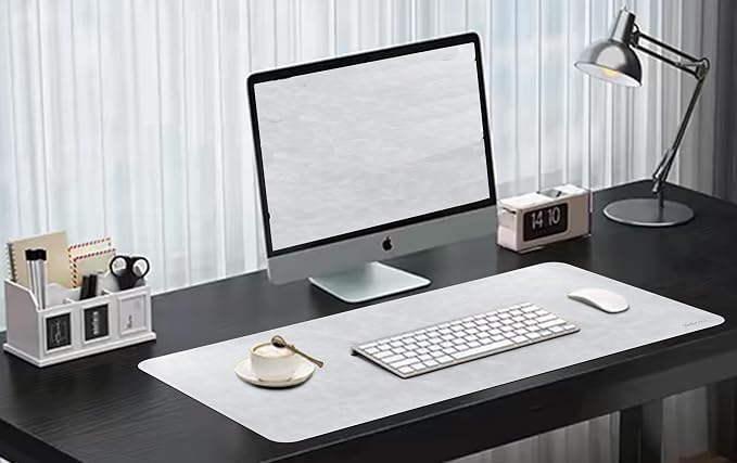 Huicon Faux Leather Desk Mat, 31.5"x15.7" Non-Slip PU Leather Desk Pad - Image 2