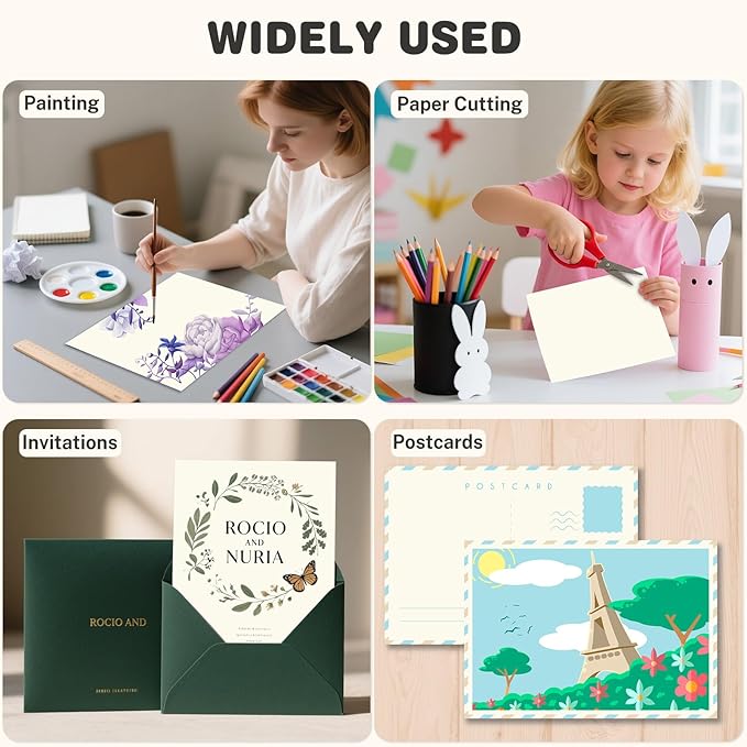Cream Cardstock 8.5 X 11, 120 Sheets Card Stock, 75lb/ 200gsm Copy Paper - Image 7