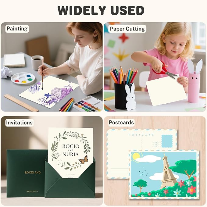 Cream Cardstock 8.5 X 11, 40 Sheets Card Stock, 75lb/ 200gsm Copy Paper - Image 7