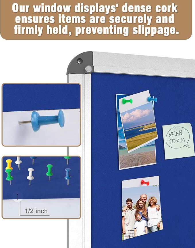 Mifuro 36"x24" Enclosed Bulletin Board, Lockable Weather-Resistant Aluminum - Image 6