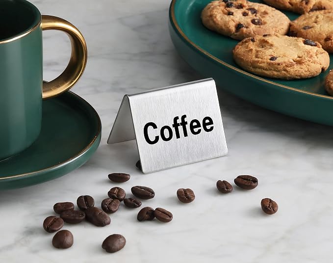 New Star Foodservice Stainless Steel Table Tent Sign, 2 x 2-Inch) - Image 4