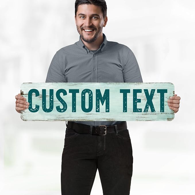 Custom Sign, Custom Street Sign, 11 Font Colors, 13 Font Styles, 4 Hole Options - Image 2