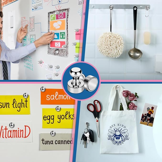 LOVIMAG Fridge Magnets 40Pcs Refrigerator Whiteboard Small Strong Magnet - Image 8
