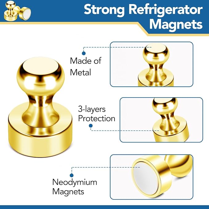 LOVIMAG Fridge Magnets 25 Pcs Refrigerator Whiteboard Small Strong Magnet - Image 5